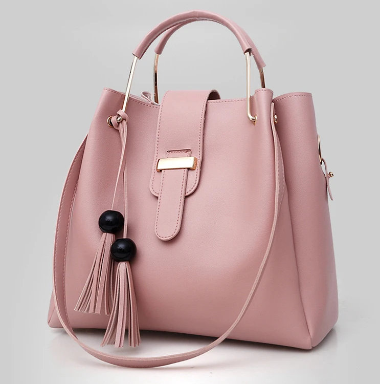 Wholesale PU Leather Lady Tote Handbags for Women Luxury Tassel Hand Bag  Sets 2021 Sac a Main Femme 3 Pieces Candy Polyester Oem 1 Set From  m.