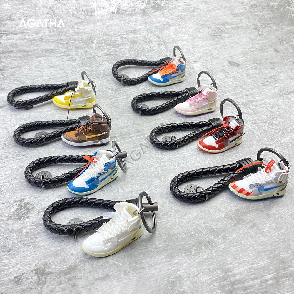 AJ 1 Off-White x LV Black - Sneakers 3D Keychain