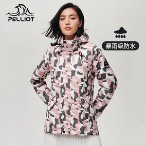 OEM High Quality Women's Waterproof Rain Jacket With Hood Breathable Windbreaker for Outdoor Hiking Climbing