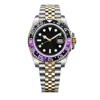 black/pueple with gold bracelet