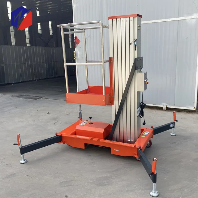 Aluminum Alloy Mast Ladder Platform  Hydraulic Work Platform For Man Lift