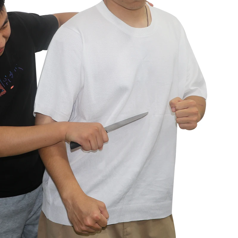 Light Weight Stab Knife Proof Self-defense Short Sleeve Clothing Cut  Resistant Shirts for Men and Women Work Safe Uniform