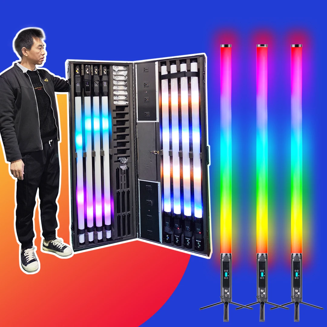 Portable IP65 Wireless Battery 360° LED Tube Light for Stage, DMX