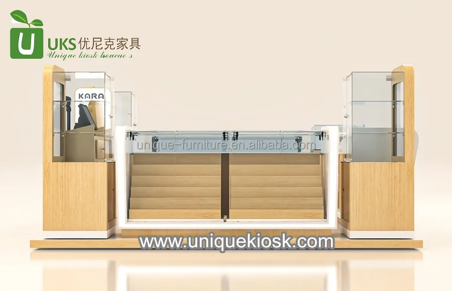 Modern Cell Phone Charging Station Kiosk Mall Retail Mobile Phone Booth Glass Cabinet Accessories Display Stall for Sale