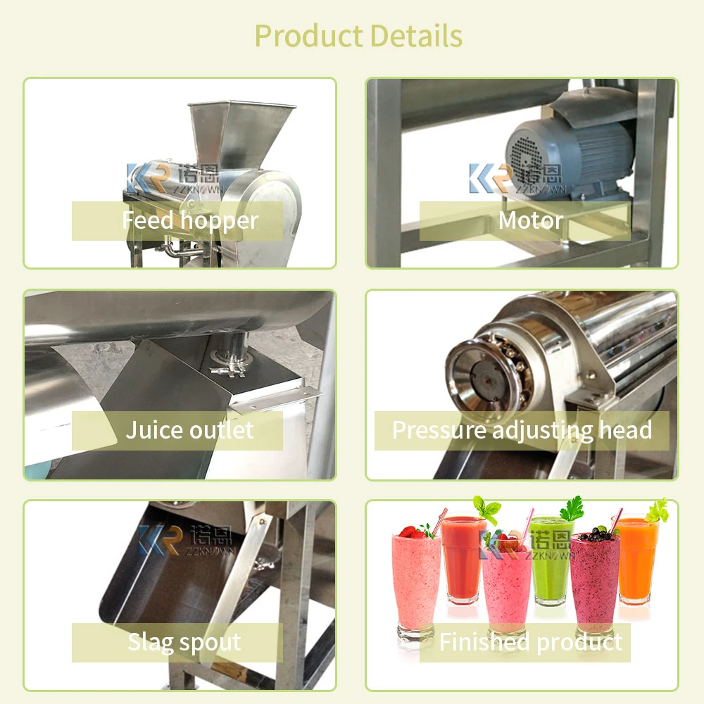0.5t/h Electric Screw Fruit Vegetables Press Juicer Extractor Machine