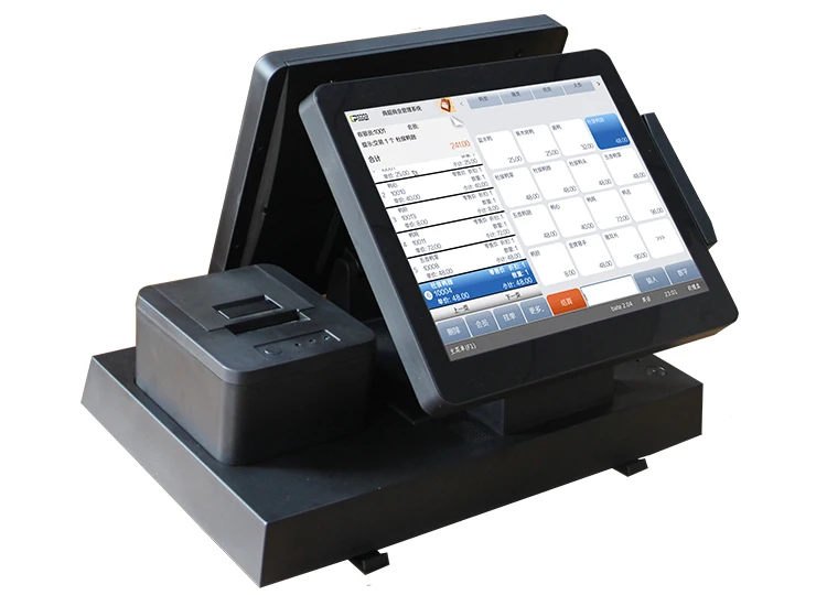 All In One Resistive Touch Screen Pos System Machine Complete Set With