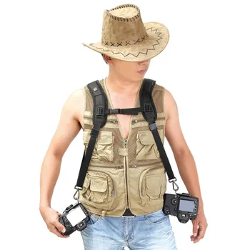 High Quality New Black Professional Rapid Camera Double Shoulder Sling Belt Strap for SLR DSLR for Camera detail image
