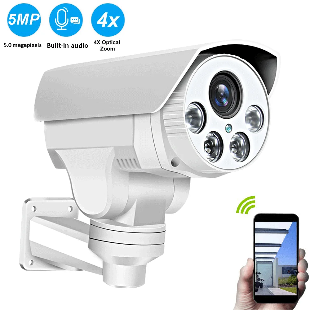 LOOSAFE 5mp Security Camera System Wireless Ip Camera Wifi Outdoor Motion Detection Ptz Smart Life Outdoor Camera
