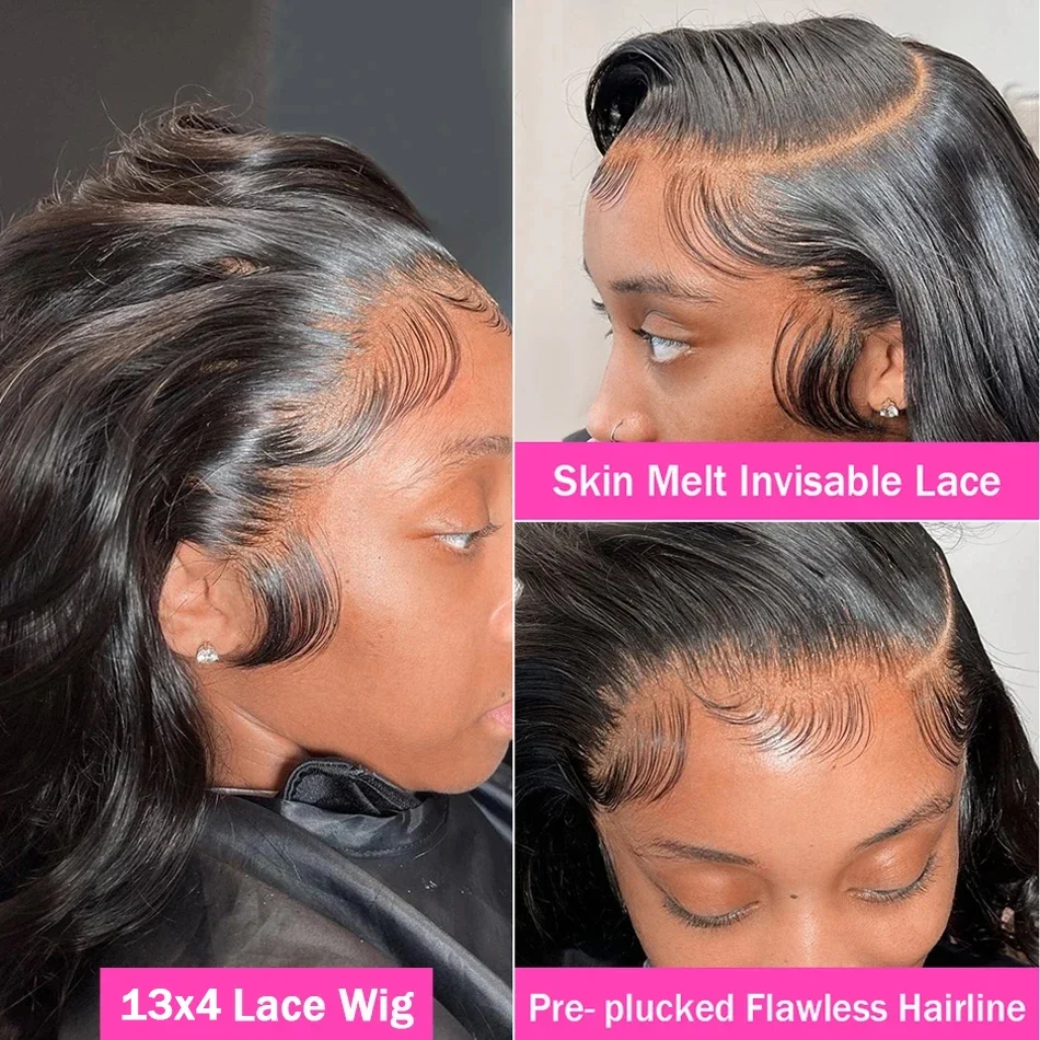30 Inch Body Wave Lace Frontal Wig Transparent Lace Front Human Hair Wigs For Women Remy Peruvian Raw Wavy Pre Plucked_voghion.com
