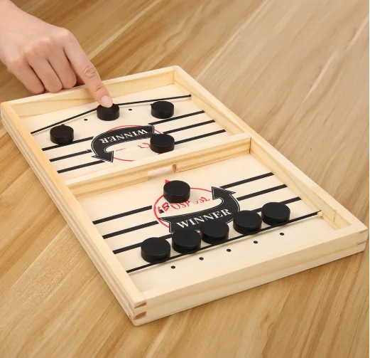 Indoor Adults Kids Sports Board Games Wooden Material Custom Logo Fast Sling Puck Board Game - Buy Fast Sling Puck Game,Fast Sling Puck Game Wooden ,Custom Logo Fast Sling Puck Board Game Product