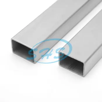 AISI 300S 304 ASTM A554 rectangular stainless steel tubes/ pipes with polishing  for architectural ornament EN10296-2