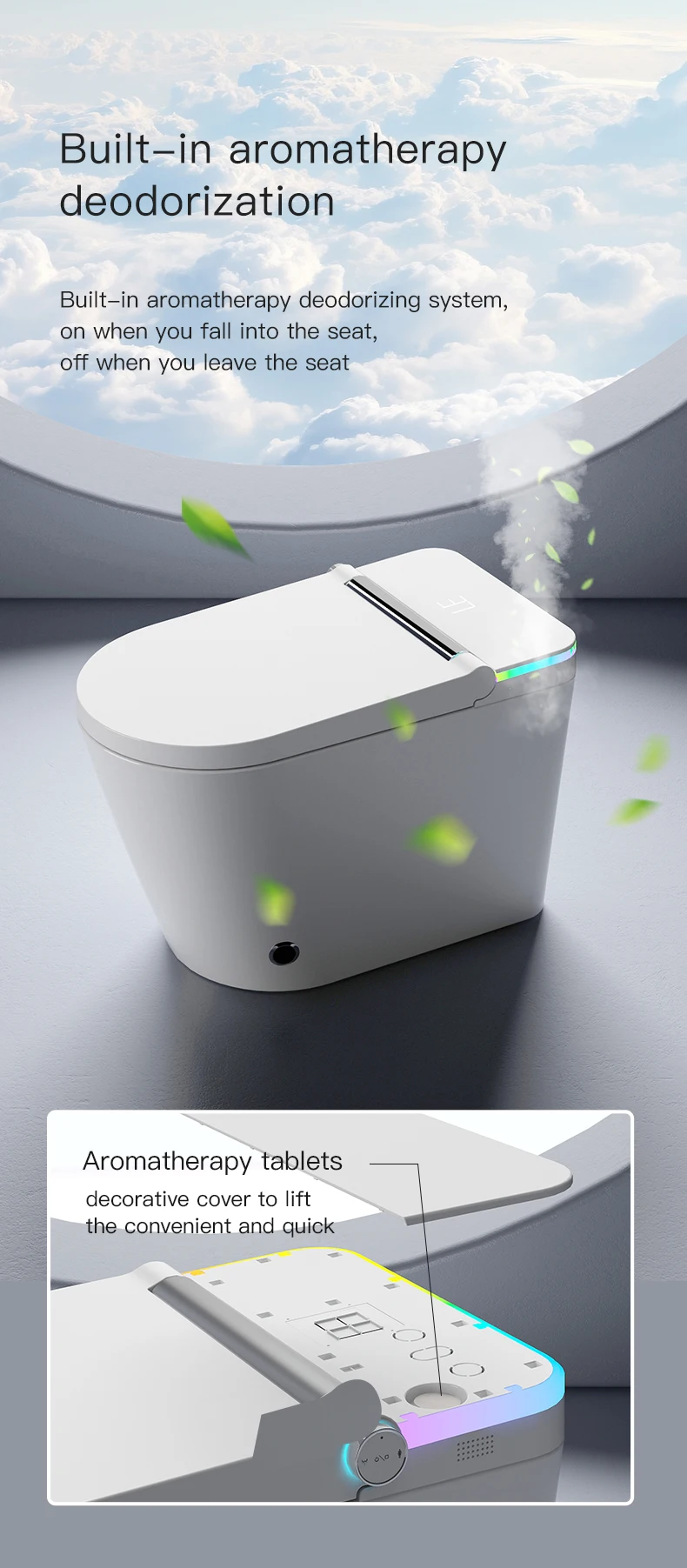 Modern high-end automatic toilet bidet CUPC certification bathroom sanitary wares floor intelligent smart toilets manufacture