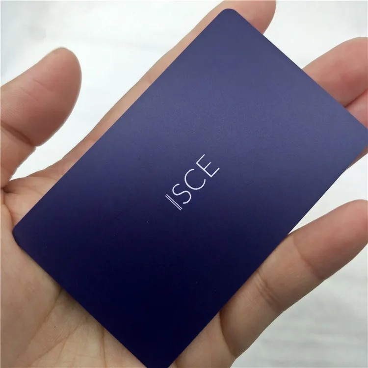 Navy Blue Digital NFC Business Card with 13.56MHz Frequency and RFID Communication Interface Printed Design