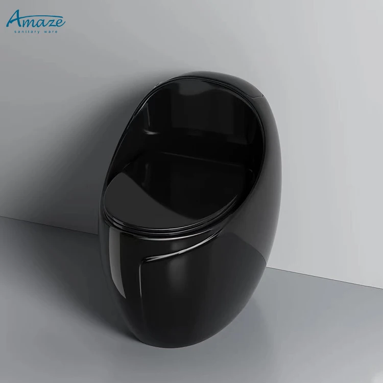 Modern ceramic sanitarios ware egg shape one piece toilet bathroom water closet s trap toilet manufacture