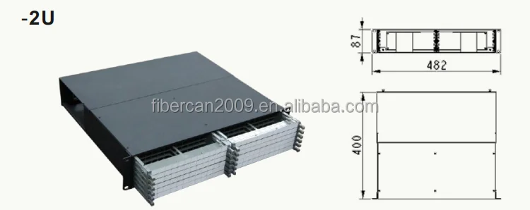 2u Rack Mount Enclosure 288 Port Optical Distribution Frame Odf MPO ...