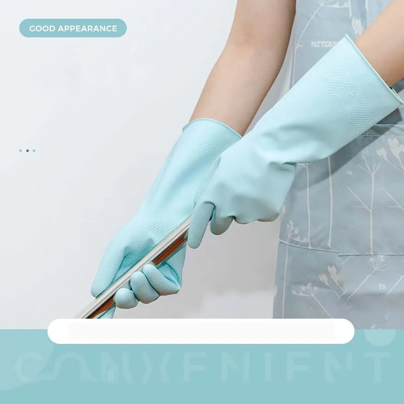 Vdt783 Pvc Latex Rubber Gloves Kitchen Dishwashing Household Latex