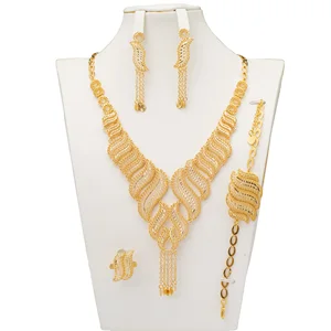 Fashion Accessories 2023 Ladies Jewellery Sets Dubai Gold Jewelry Women Wedding Jewellery Set Bridal