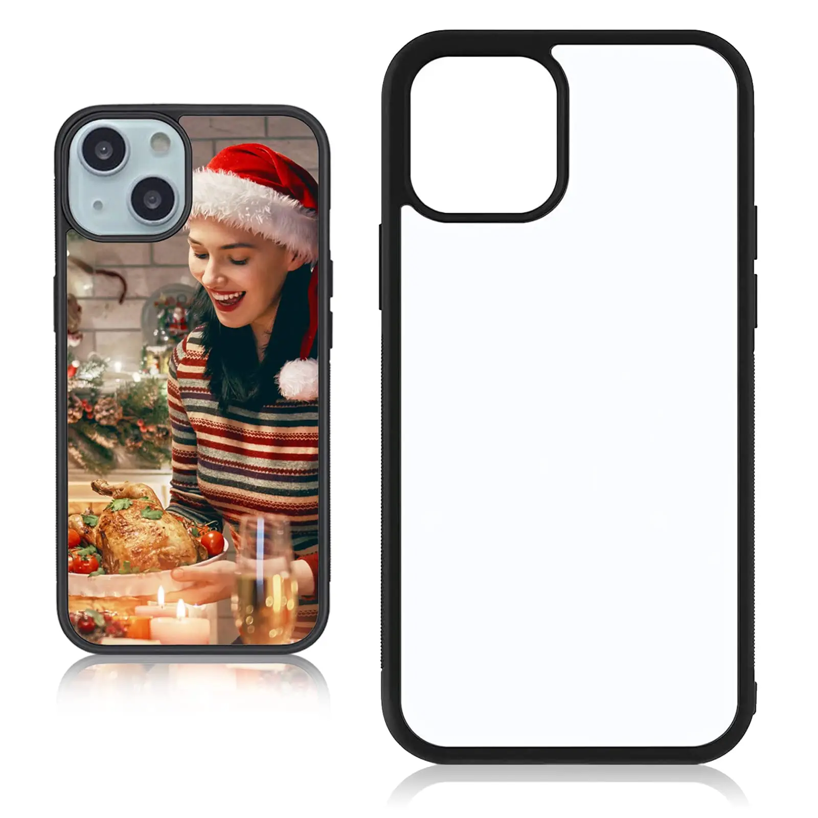 New Design Customized Tough Protection 2D Tpu Pc Sublimation Blank Printing  Phone Case for Iphone 14 15 13 Plus XS Case