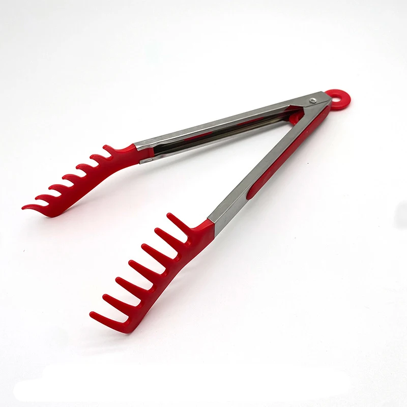 Customized Logo Wholesale Premium Sustainable 5-Piece Cooking BBQ Baking Tools Stainless Steel Locking Kitchen Tongs details