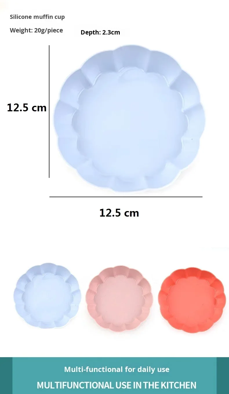 Mini Round Silicone Mavin Cup Sustainable Baking Decor Gift Safe Food Cupcake Flower Egg Cake Tools details