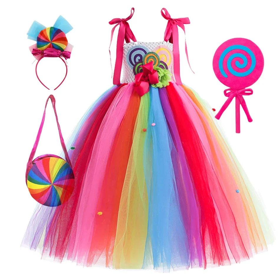 Lollipop Costume Fairy Halloween Candy Role Play Dress