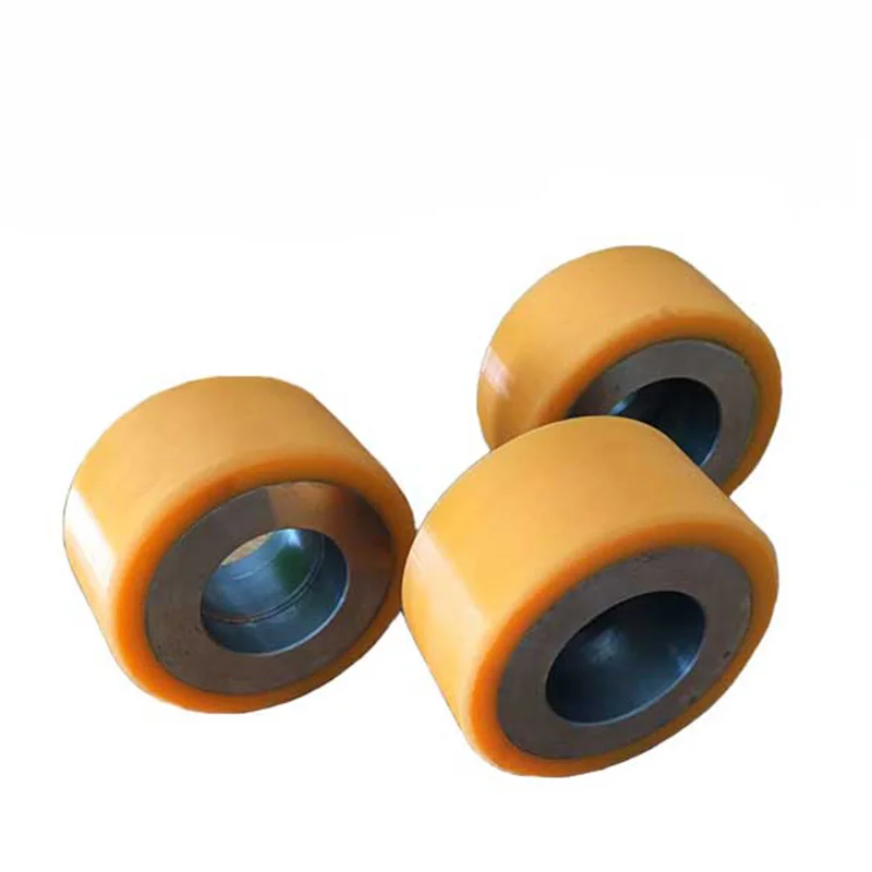 Factory Direct Customizable Heavy-Duty PU Coated Conveyor Roller Industrial Mute Rubber Bearing Wheel Polyurethane Rubber Wheel