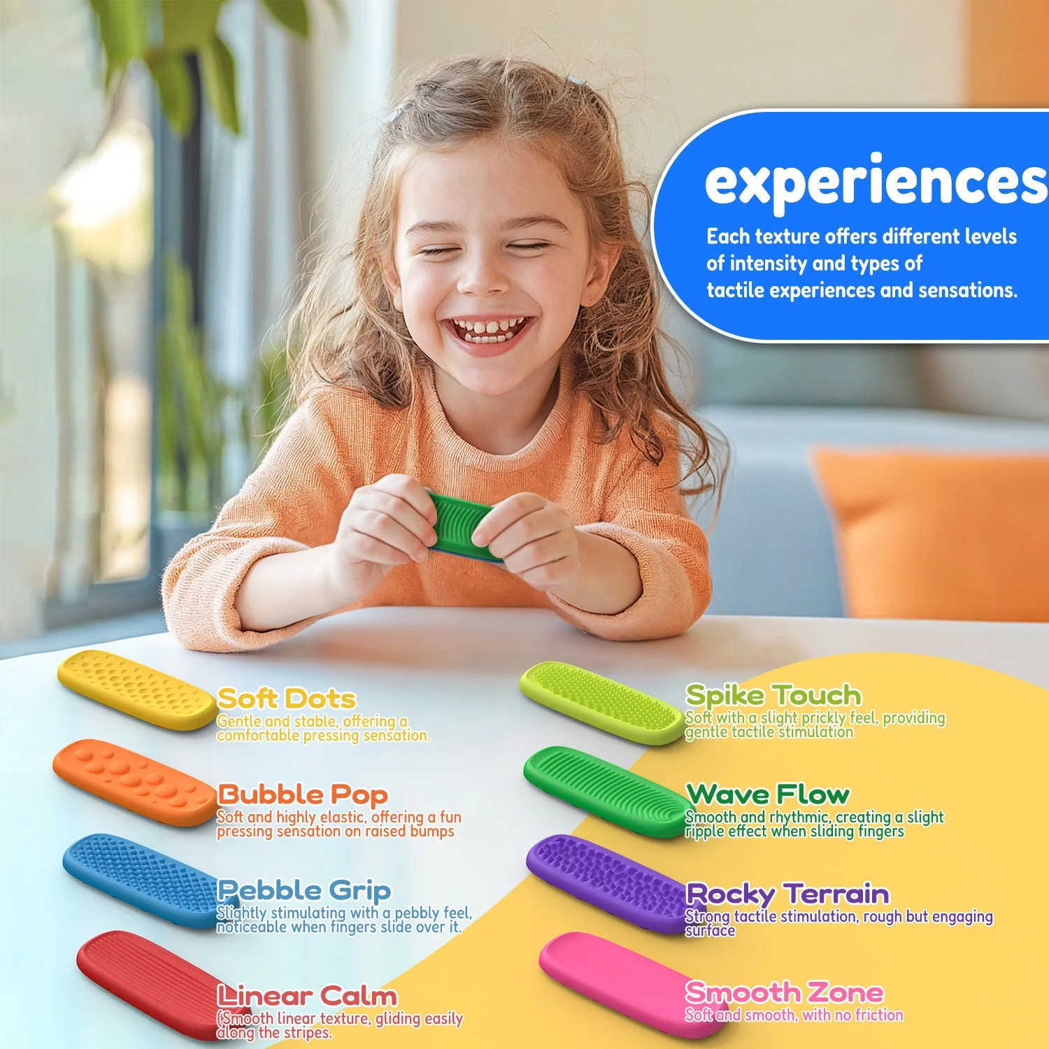 12 Pierres Sensorielles En Silicone - Fidget Toys Anti-stress - Textures Variées - Pour Enfants Et Adultes - Apaisantes