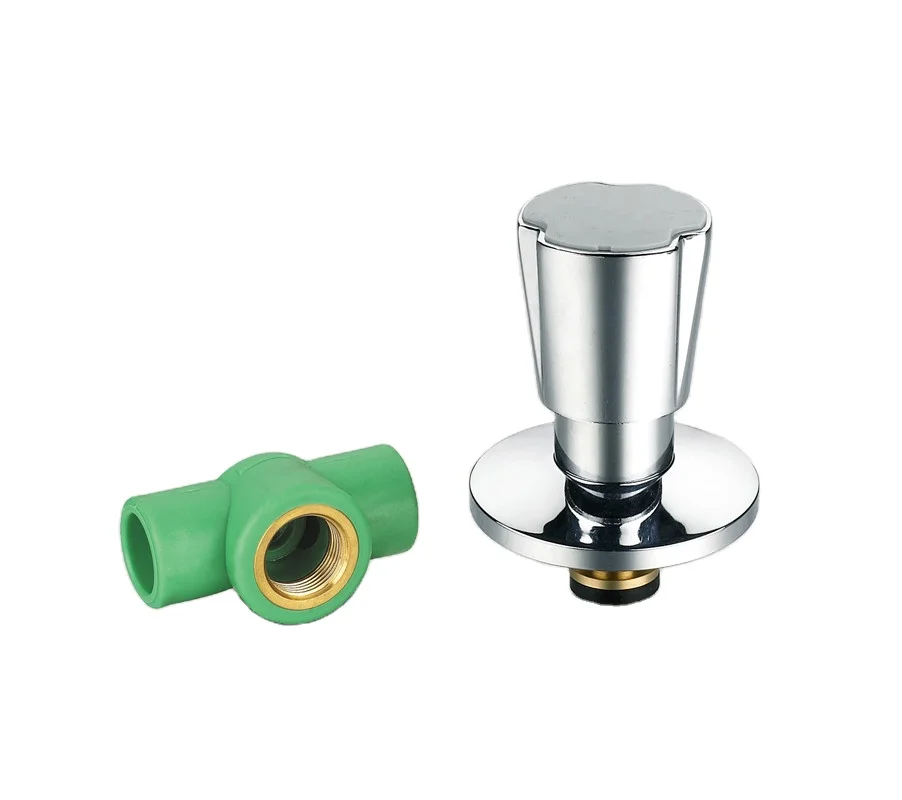 PPR BRASS BALL VALVE CONCEAL VALVE ZINC ALLOY HANDLE WITH CHROME PLATING