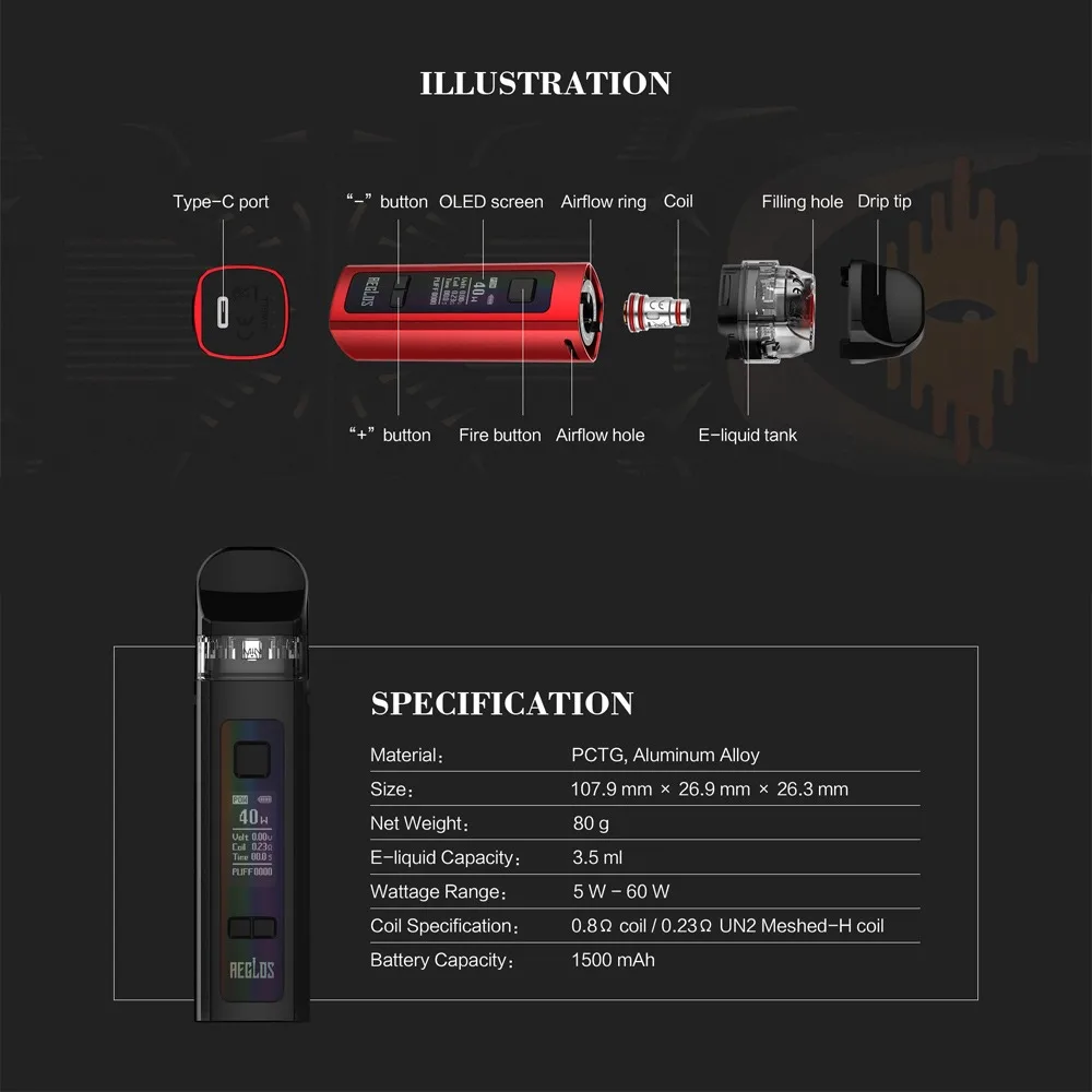 Uwell Aeglos Pod System Kit, оптовая цена, вейп