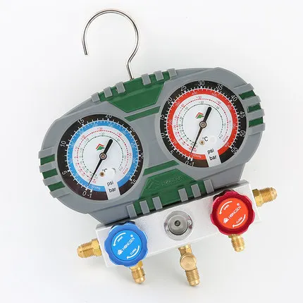 Вакуумный манометр HVAC, манометр для трубопровода, Freon R410A, набор цифровых трубопроводов с двойным циферблатом