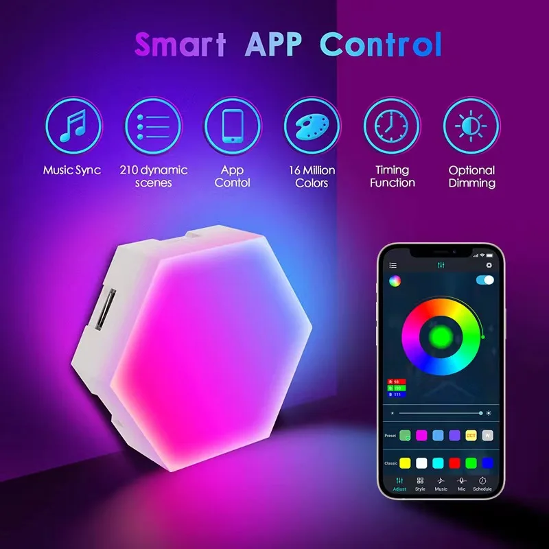 Etop Cheap Smart Mobile Remote Control Diy Pattern Touch Hexagon