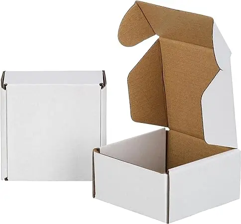 Custom Corrugated Box Packaging Mailing Box Packaging 4x4x2 Inches Small Shipping Boxes Orange for Mailing Packing