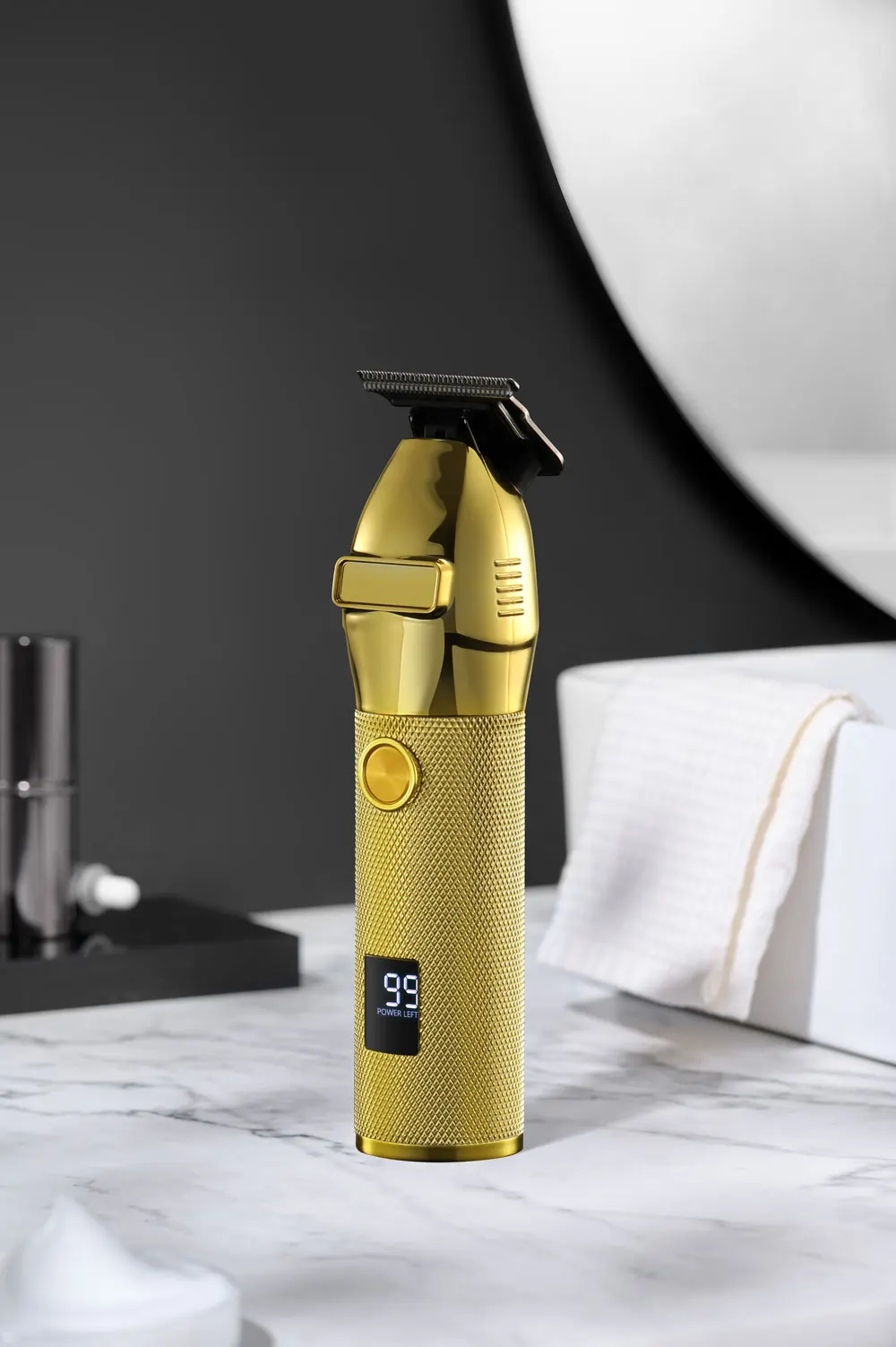 Gold Color Professional Barber Hair Clippers With Guards