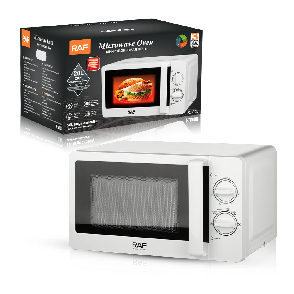 Raf Brand Multifunction Mechanical Control Microwave Kitchen Microondas Electric 20L Large Microwave Oven With Sound On/Off