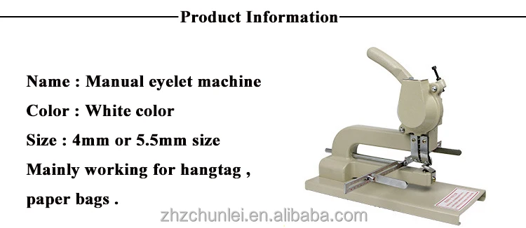 Eyelt Box 4mm Paper Bags Eyelet Buttonhole Machine - 1000pc/month