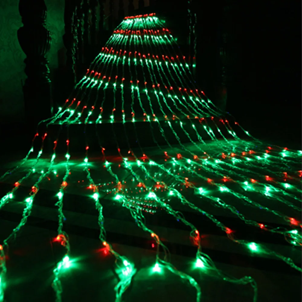 Waterfall Curtain Led String Light Garland Flow Water Meteor Shower Rain Light Window Icicle Decor Lights