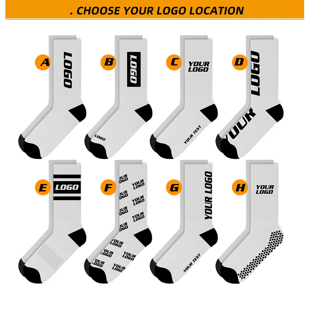 Custom logo soccer socks manufacturer calf compression running football club leg sleeve soccer socks footless