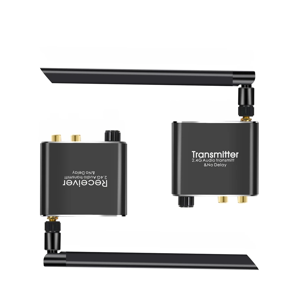 Wireless Audio Transmitter Receiver 50M NO Delay RCA R/L  Stereo 192kHz 24bit HiFi for TV Speakers Amplifier - Main Image