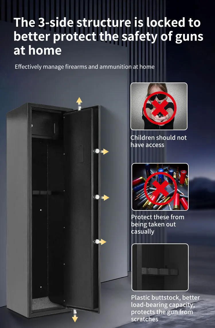 CEQSAFE China Manufacturer High Security Strong Gun Safe Box With Key Lock manufacture