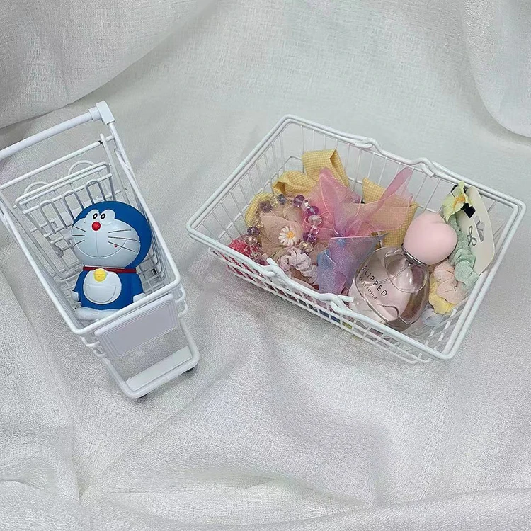 Wholesale High Quality Creative Mini Carrito De Compras Pink Metal