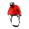 Red Helmet with Headlamp