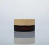 amber jar plastic bamboo lid