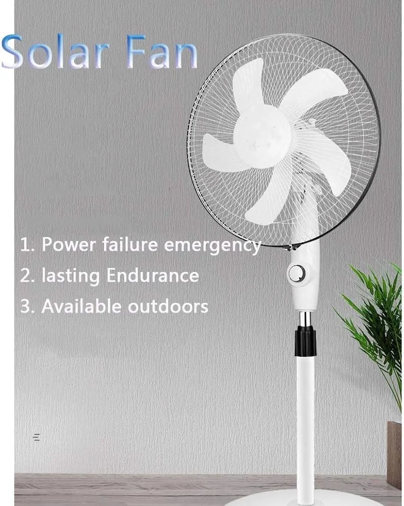 15W Solar Pedestal Fan Eco-Friendly Adjustable Height