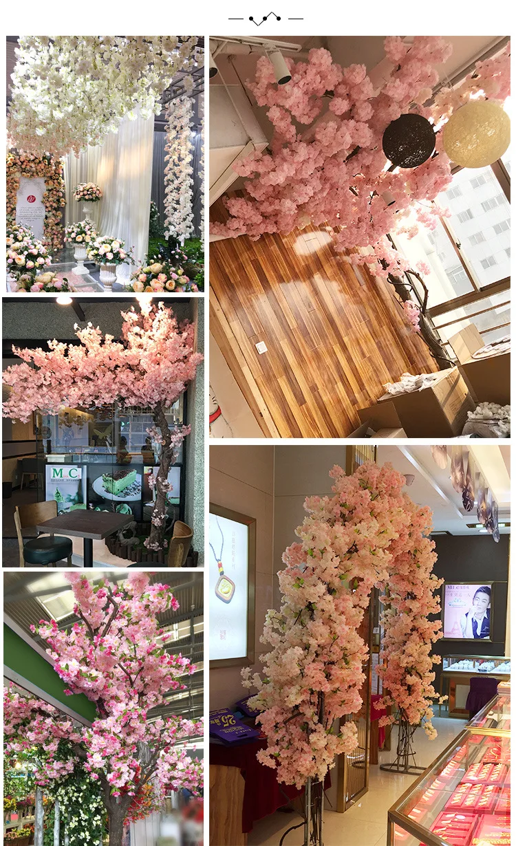 Wholesale Silk Cherry Blossom Flowers Artificial Cherry Blossom Branch