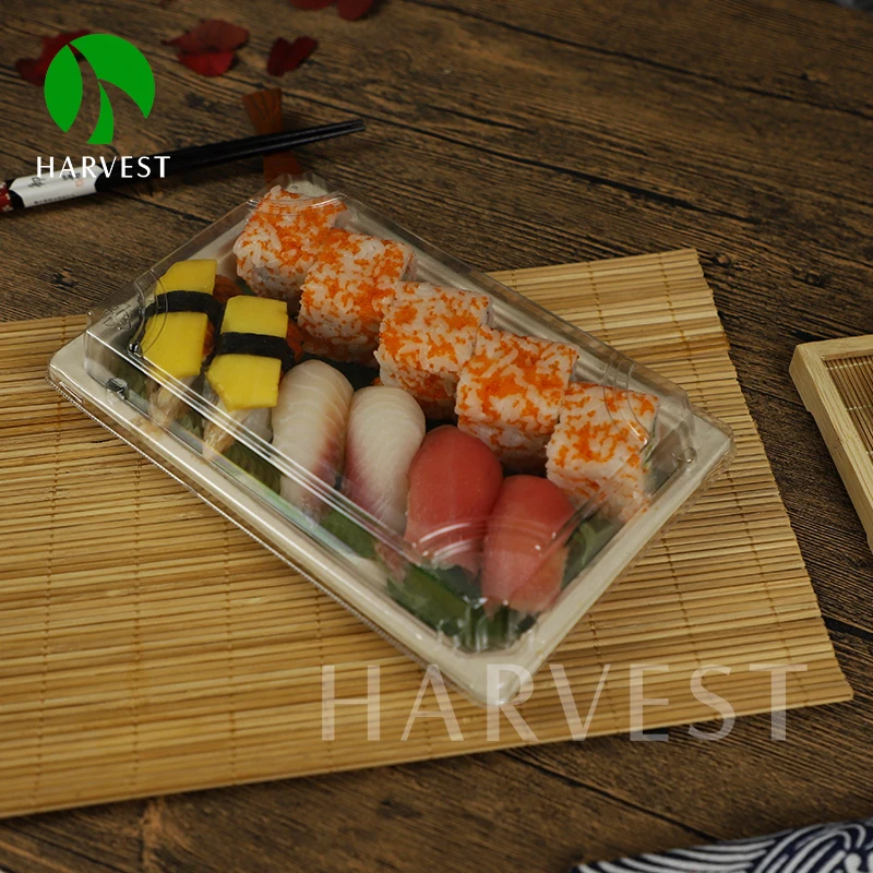 Eco Friendly Biodegradable Compostable Cake Sushi Packing Box Tray