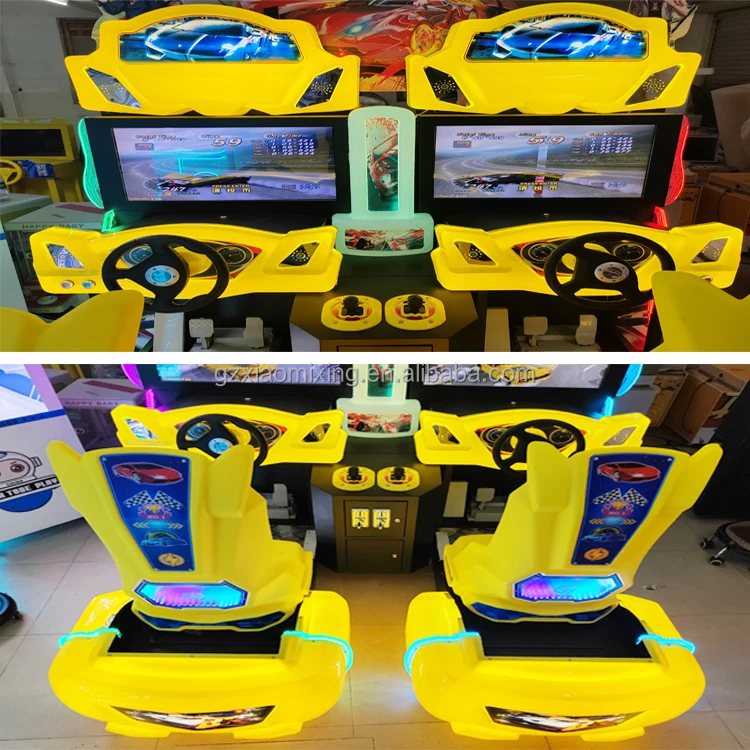 2-Player Electric Ride Car Simulator Coin-Operated Video Racing Arcade Machine Kids' Amusement Game Centers Made Durable Metal