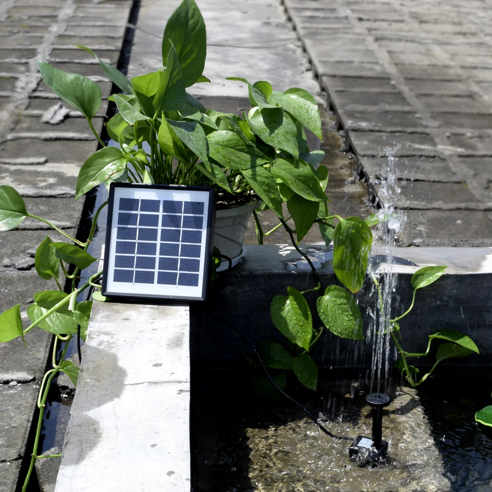 Solar Water Pump High Flow with Solar Panel Mini Automatic Water Pump Outdoor Battery Operated Garden Pool  Decorative Fountain