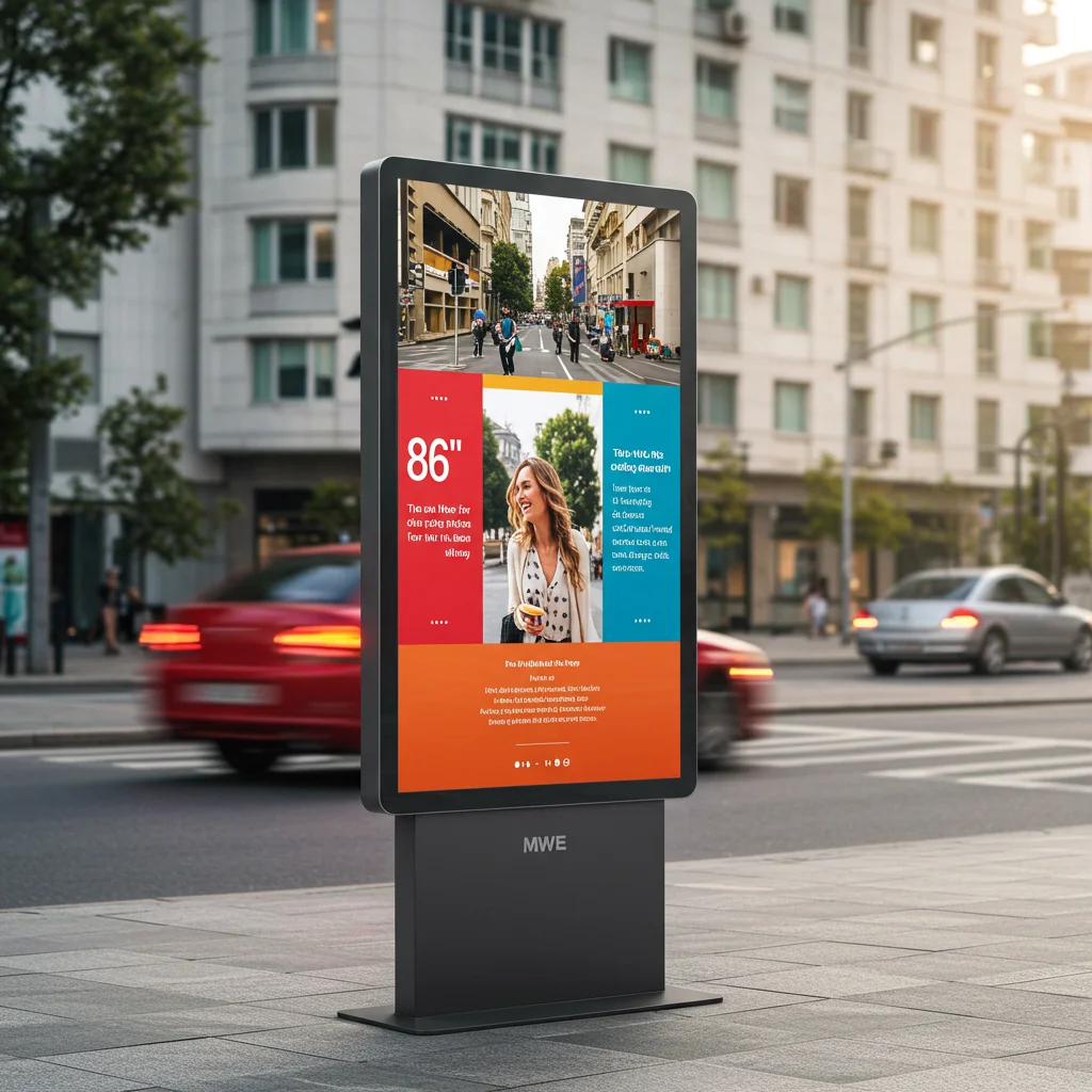 Smart City Interactive Link IOT MINI LED Solar High Temperature Resistant 4000 Nits 5k Digital Signage Advertising Display Media