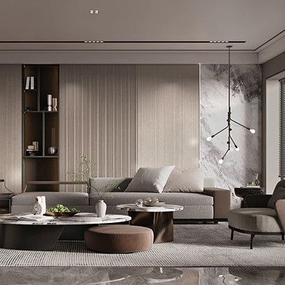 Melinco auðvelt uppsetningar PVC 3D veggspjöld, nútíma smellulæs vatnsheld eldheld rakaeld badeyjar bekklar, living room, veitingastaður