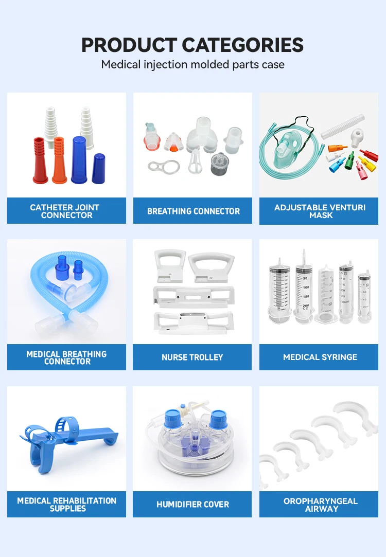 Customized Disposable Medical Tracheostomy Tube with Injection Molded Inner Cannula Plastic Connector Premium Plastic Product